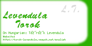 levendula torok business card